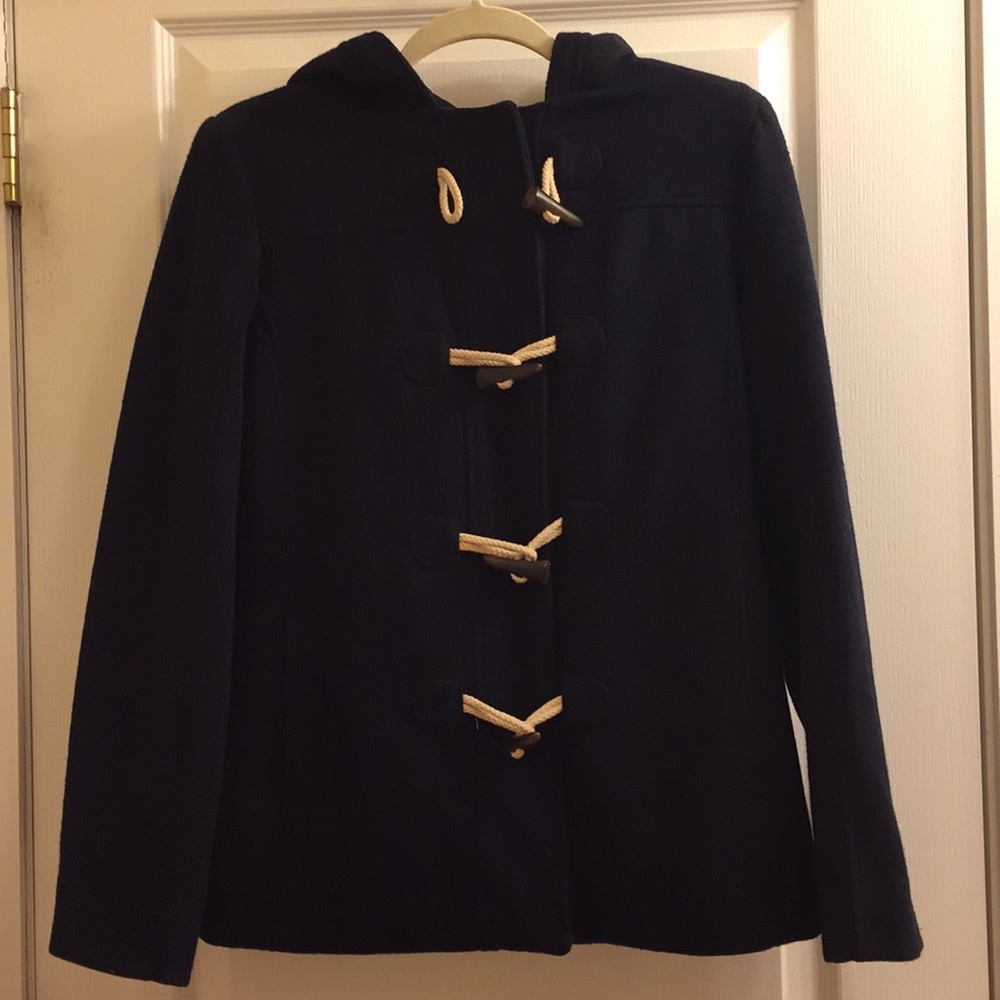 Merona navy pea coat, size small